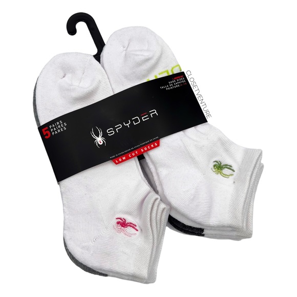 spyder socks white